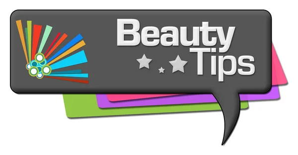 Beauty Tips Dark Colorful Comment Symbol — Stock Photo, Image