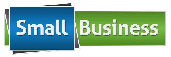Small Business Green blå horisontell — Stockfoto