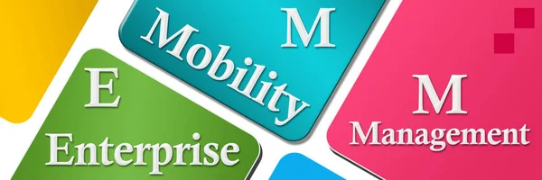 EMM - Управление мобильностью предприятий — стоковое фото