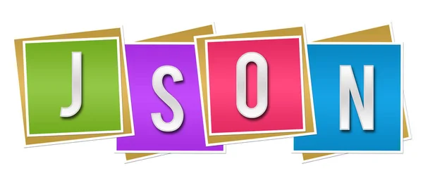 JSON Colorful Blocks — Stock Photo, Image