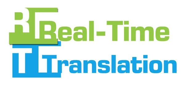 Зеленые полосы перевода в реальном времени — стоковое фото