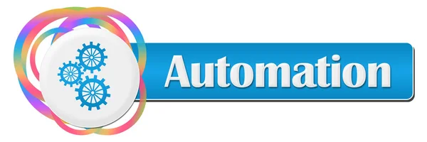Automatización Anillos coloridos aleatorios Horizontal — Foto de Stock