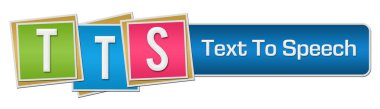 TTS - Text To Speech Colorful Squares Bar  clipart