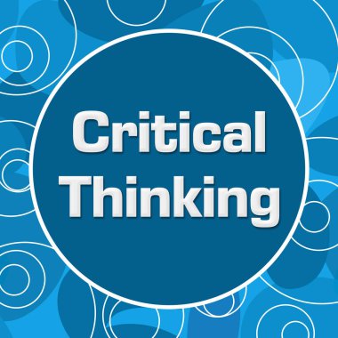 Kritik mavi düşünme dairesel arka plan 