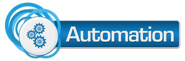 Automatización Anillos azules Horizontal — Foto de Stock