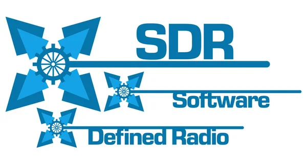 SDR - softwarově definované rádio modré abstraktní grafika — Stock fotografie