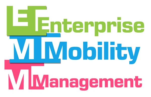 EMM - Enterprise Mobility Management Abstrated Colorful Stripes — стоковое фото