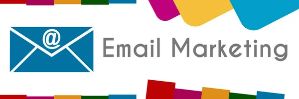 Email Marketing Abstrakt Farverige former - Stock-foto