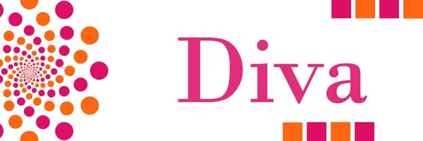Diva rosa orange Punkte horizontal — Stockfoto