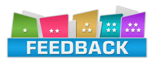 Feedback With Stars On Top Colorful — Stock Photo, Image