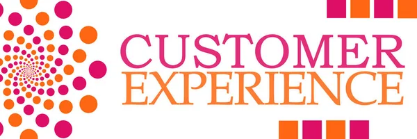 Experiencia del cliente Pink Orange Dots Horizontal — Foto de Stock