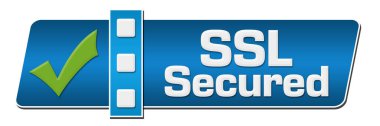 SSL güvenli mavi ayırıcı yatay 