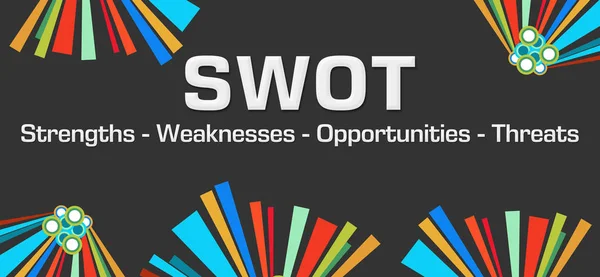 SWOT Темные цветные слои — стоковое фото