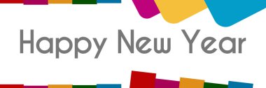 Mutlu yeni yıl renkli arka plan 