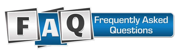 FAQ Blue Grey Squares Bar — Stock Photo, Image