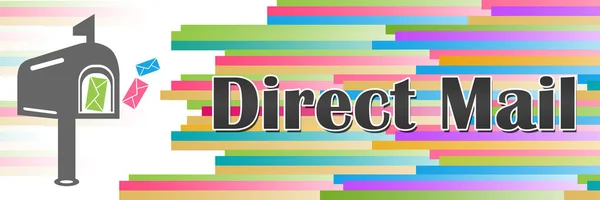 Direct Mail színes vonalak vízszintes — Stock Fotó