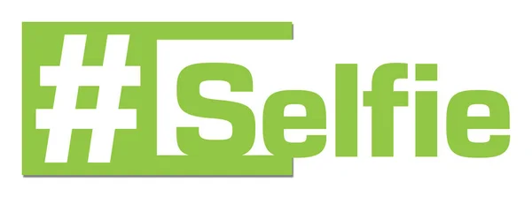 Selfie πράσινη οριζόντια λωρίδα — Φωτογραφία Αρχείου