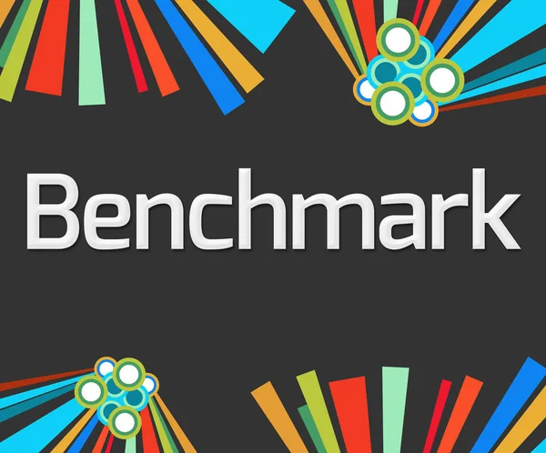 Benchmark donkere kleurrijke elementen — Stockfoto