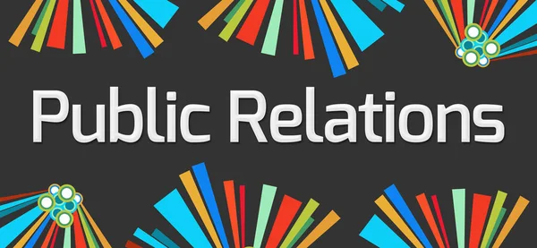 Public Relations donkere kleurrijke elementen — Stockfoto