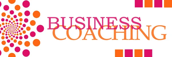 Coaching de Negocios Rosa Naranja Puntos Horizontal — Foto de Stock