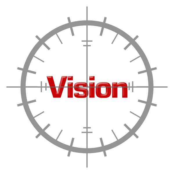Vision Word Inside Target Sign — Stock Photo, Image