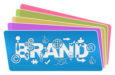 Marka renkli kareler yığını 