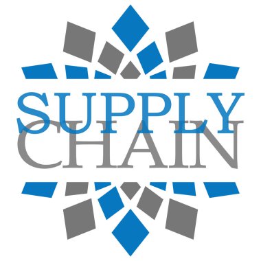 Tedarik zinciri Blue Grey öğeleri Square 