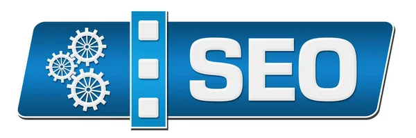 SEO Blue Separator Horizontal — Stock Photo, Image