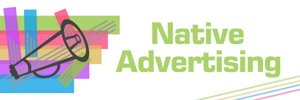 Native Advertising kleurrijke streelde strepen — Stockfoto