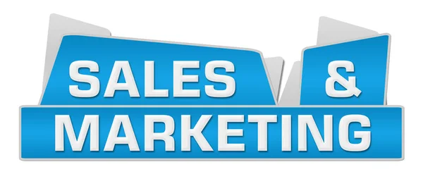 Продажи и маркетинг Blue Squares On Top — стоковое фото