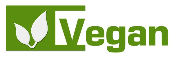 Vegano verde raya horizontal — Foto de Stock