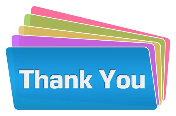 Thank You Colorful Squares Stack — Stock Photo, Image