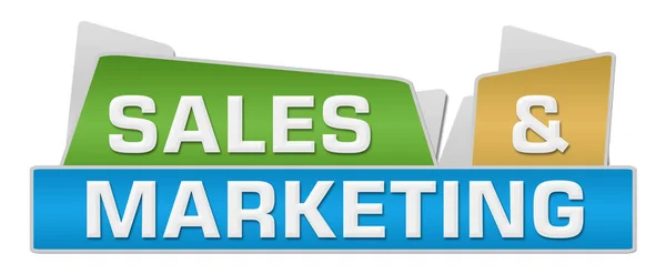Продажи и маркетинг красочные квадраты на вершине — стоковое фото