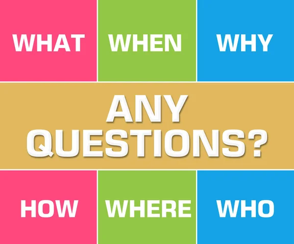 Any Questions Colorful Grid — Stock Photo, Image