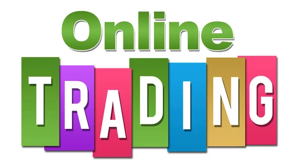 Trading online strisce colorate — Foto Stock