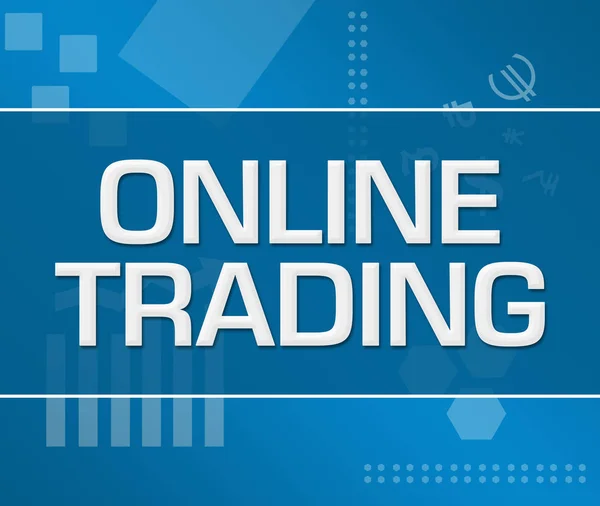 Trading online blu Astratto sfondo quadrato — Foto Stock