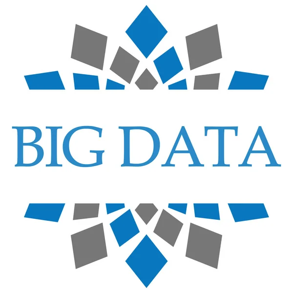 Big Data Azul Cinza Quadrados Círculo — Fotografia de Stock