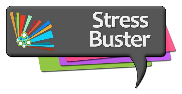 Stress Buster dunkel bunte Kommentar Symbol — Stockfoto