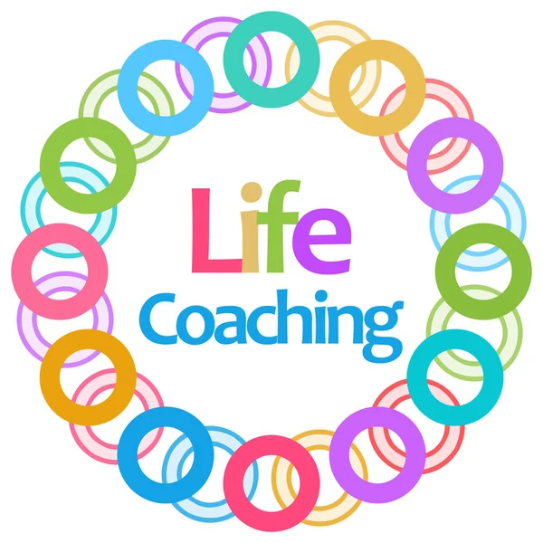 Life Coaching színes kör alakú háttér — Stock Fotó