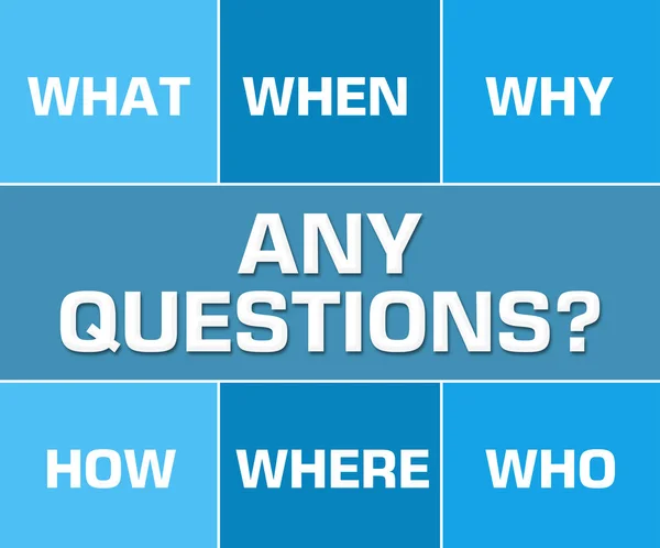 Any Questions Blue Grid — Stock Photo, Image