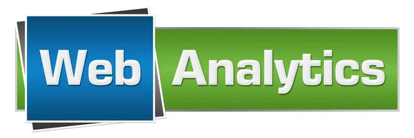 Web Analytics Verde Azul Horizontal — Fotografia de Stock