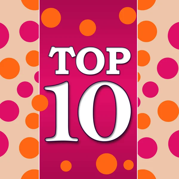 Top Ten Rosa Arancione Quadrato — Foto Stock