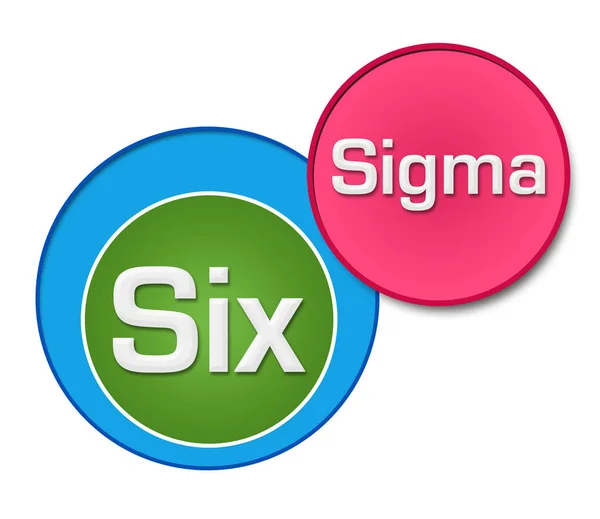 Sześć Sigma kolorowy koła — Zdjęcie stockowe