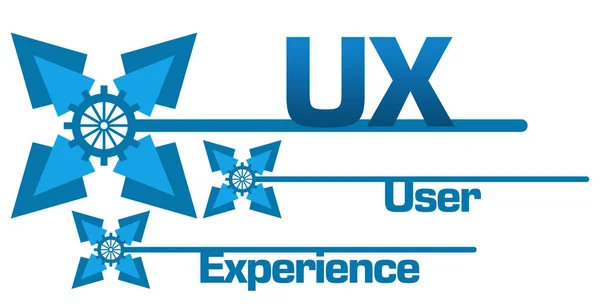 Esperienza utente UX Blue Grafica astratta — Foto Stock