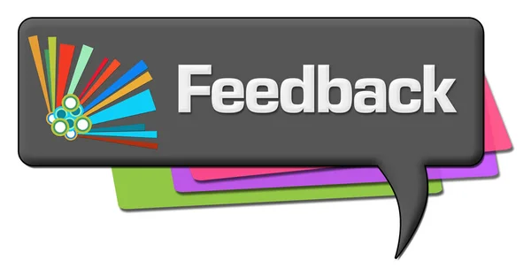 Feedback Dark Colorful Comment Symbol — Stock Photo, Image