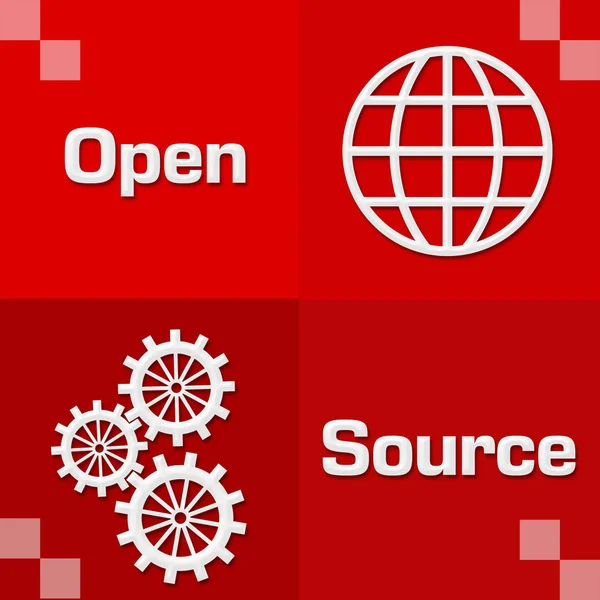 Buka Sumber Merah Empat Blok — Stok Foto