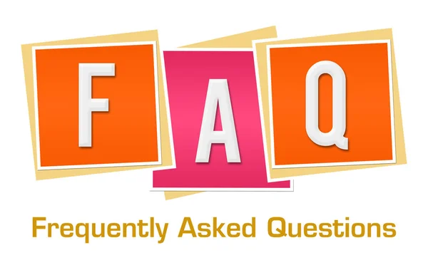 FAQ Pink Orange Blocks — Stock Photo, Image