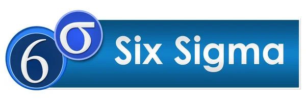 Seis Sigma dois círculos azuis — Fotografia de Stock