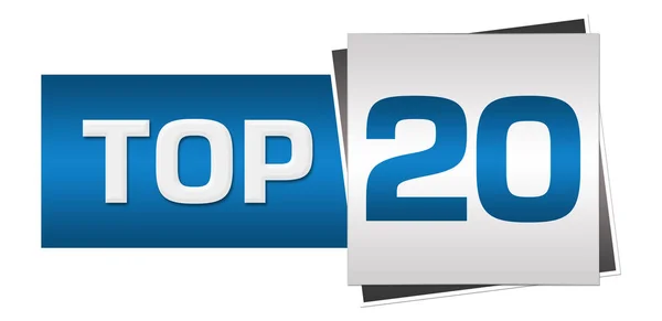 Top 20 Azul Cinza Horizontal — Fotografia de Stock