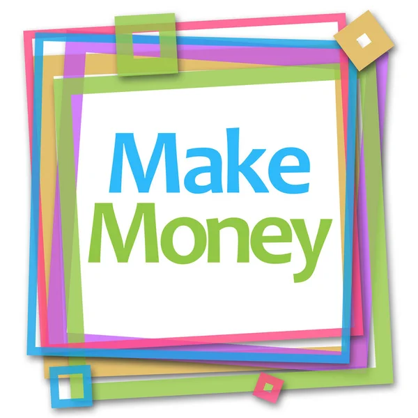 Hacer dinero marco colorido — Foto de Stock